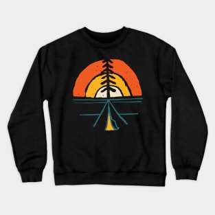 Camp and Sunset Crewneck Sweatshirt